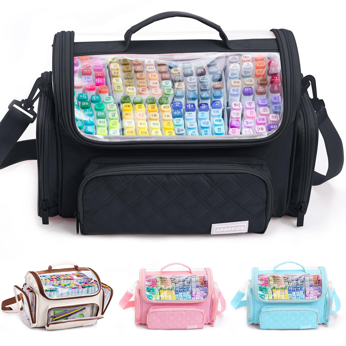 Large Marker Case for 200-300 Markers, Marker Organizer Bag,Pen Storage
