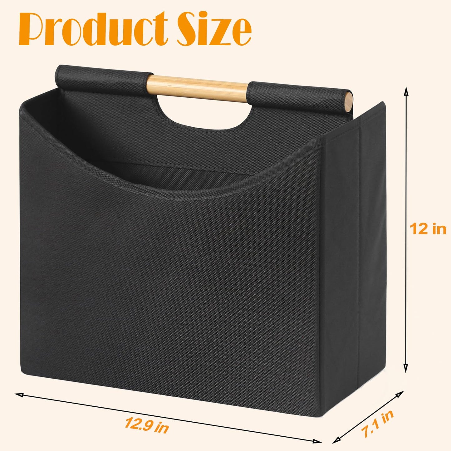 Neateam Magazine Holders, Foldable Magazine File Holder with Handle Magazine Rack Floor, Newspaper