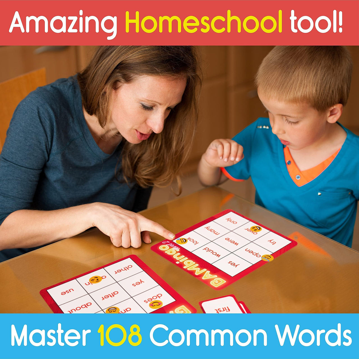 Sight Word Bingo Game Level 1 and 2 - Educational Games for Kids - Learn to Read Vocabulary for