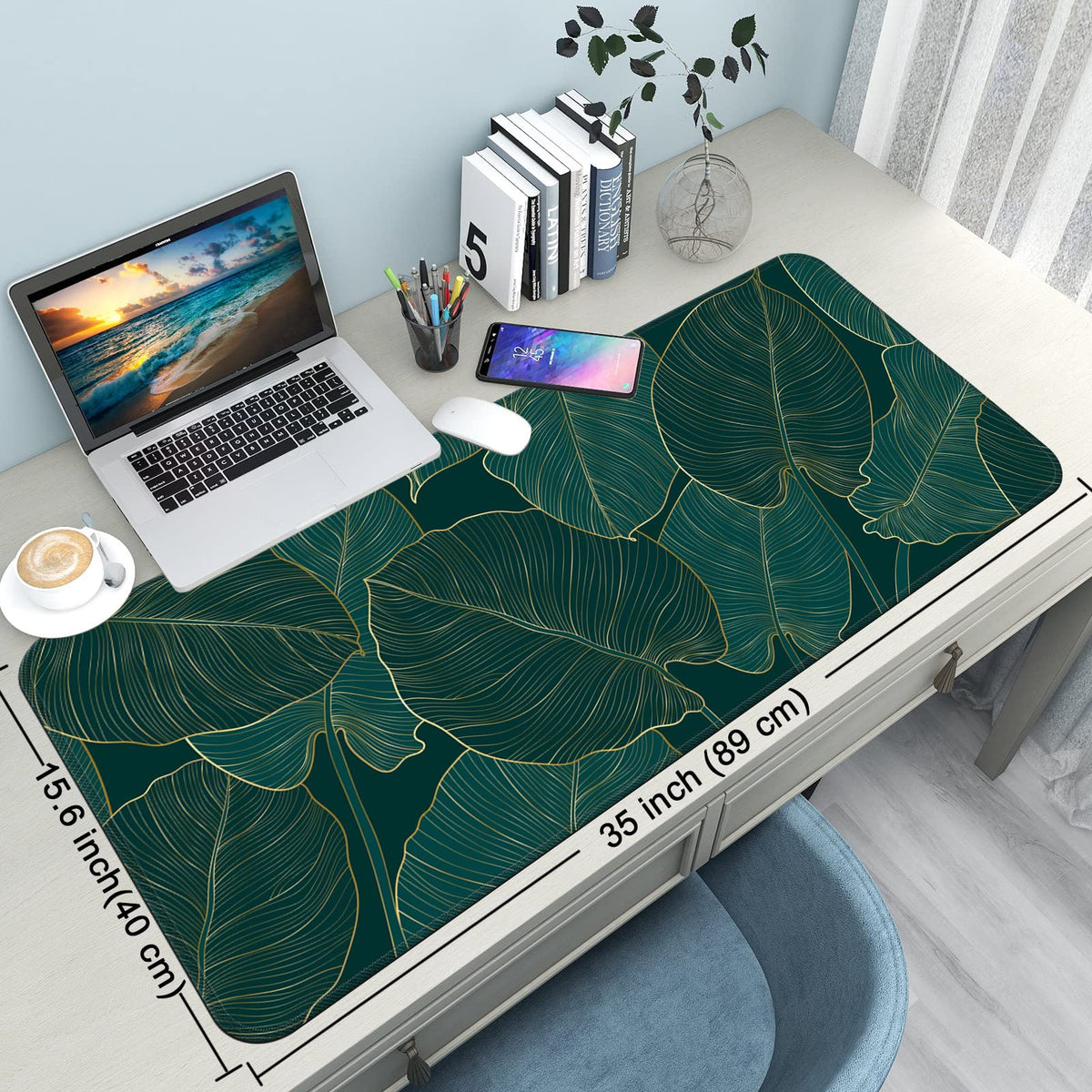 Wiabsi Desk Mat Pad,Large XXL Extended Mouse Pad Mat for Desktop Keyboard