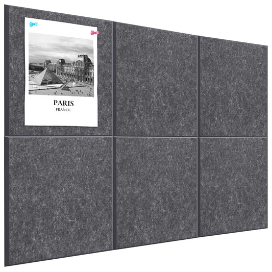 36" x 24" Felt Bulletin Board & Cork Board Alternative, Dark Gray