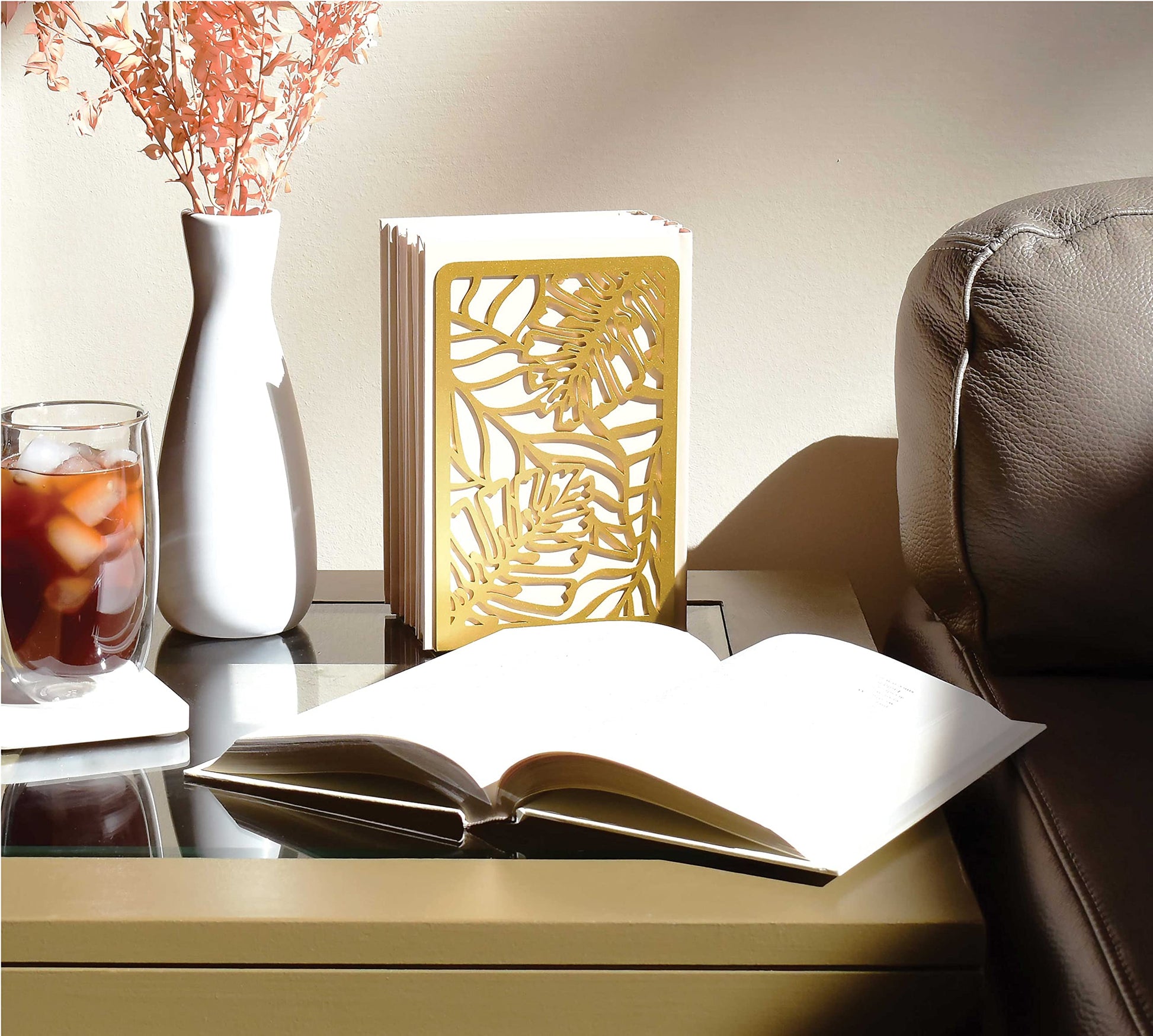 CNK Premium BookEnds - Metal Book Stoppers for Home Office, Book Shelf Holder, Home Decorative