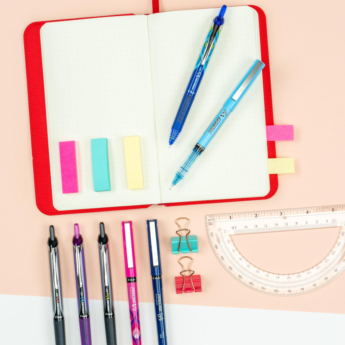 PILOT Precise V5 RT Refillable & Retractable Liquid Ink Rolling Ball Pens, Extra Fine Point (0.5mm)