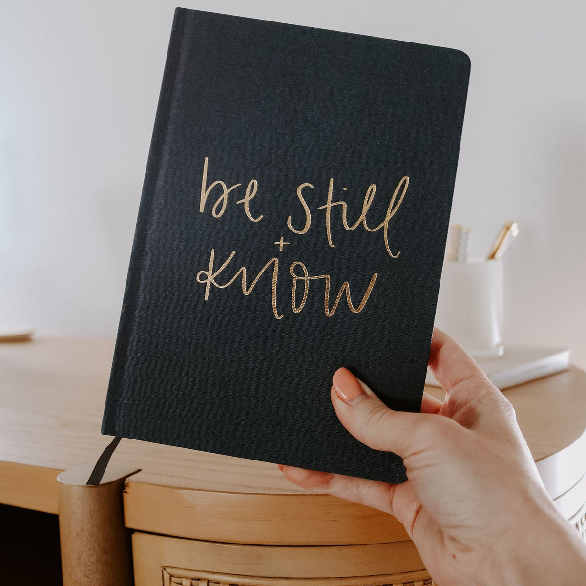 Sweet Water Decor Be Still and Know Notebook for Women - Bible Study Notes Journal, Church Notes