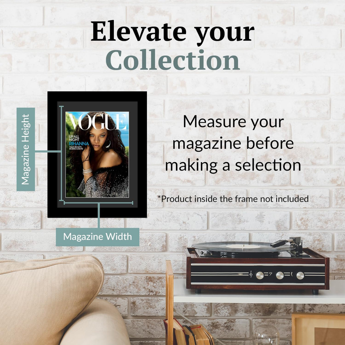 Creative Picture Frames 8.75 x 11.25 Magazine Frame with Full-Strength Glass, Holds Up To A 1/4"