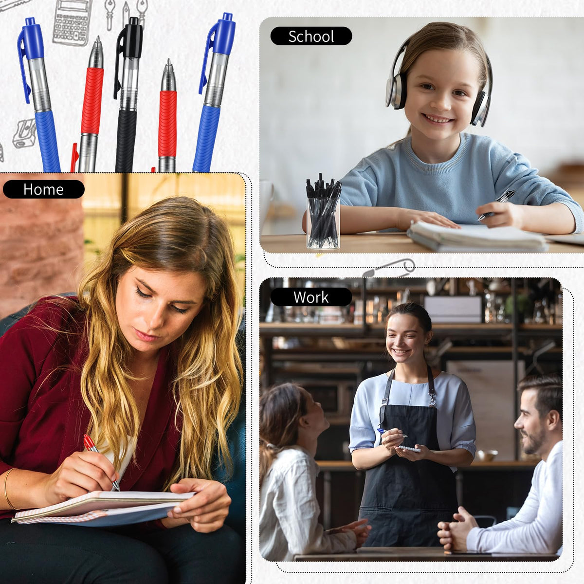 Sayglossy Mini Ballpoint Pens Small Pocket 1.0mm mini ink Pens Short Pen for Badge Office School