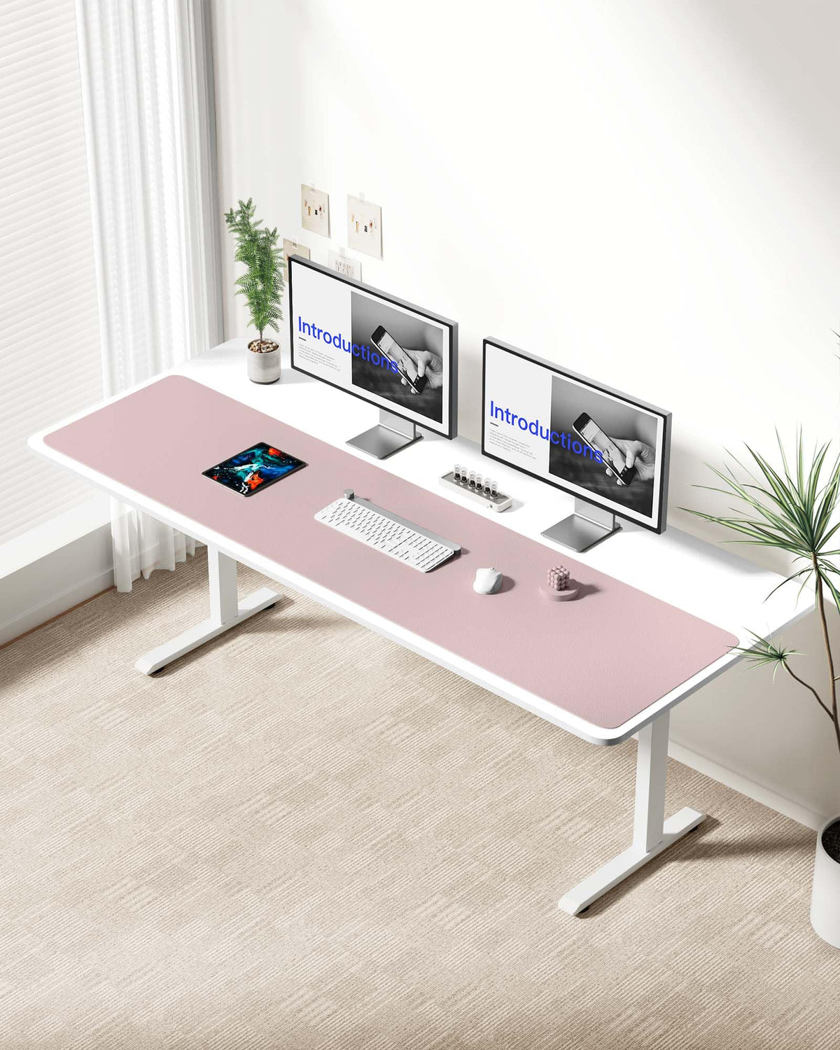 YSAGi Leather Desk Protector, Office Mat, Large Mouse Mat, Non-Slip PU Leather Blotter, Laptop Desk
