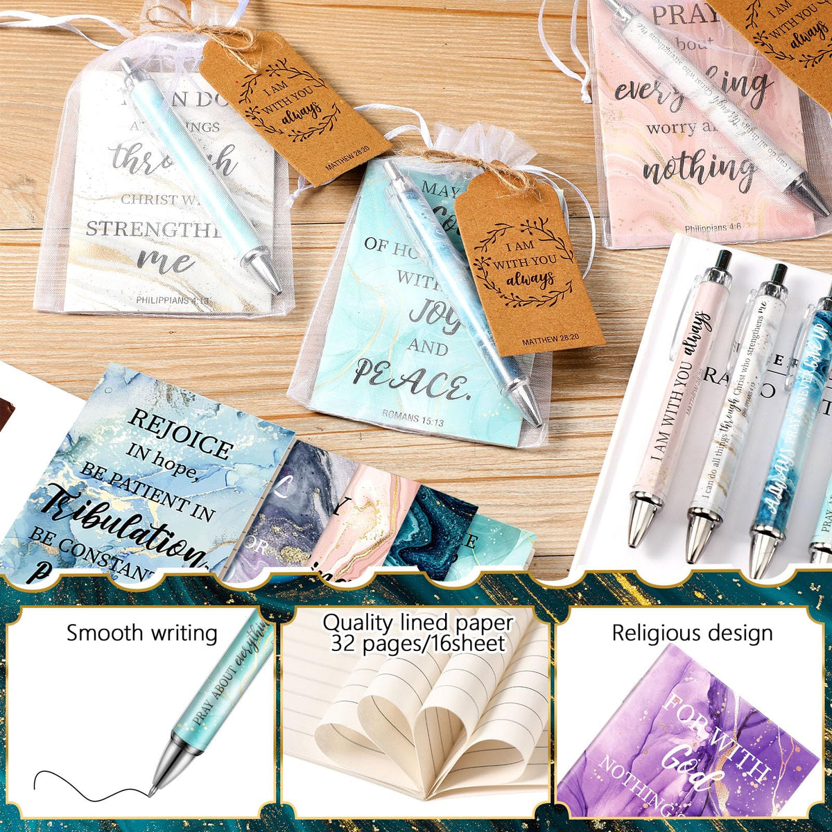 Qeeenar 200 Pcs Christian Gift Bulk Set Bible Verse, Elegant Color, Marble