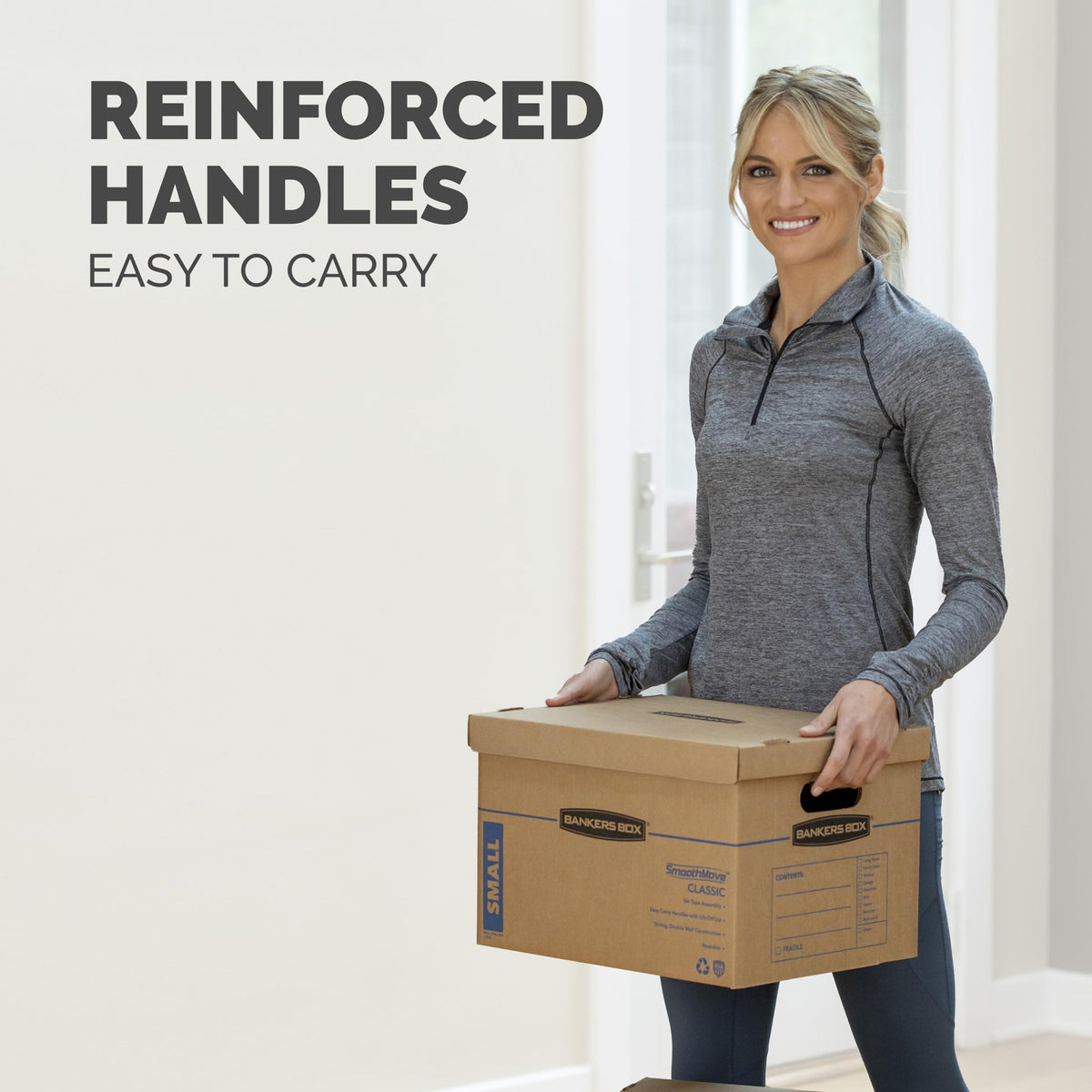 Bankers Box 8-Pack Medium Classic Moving Boxes with Reinforced Handles
