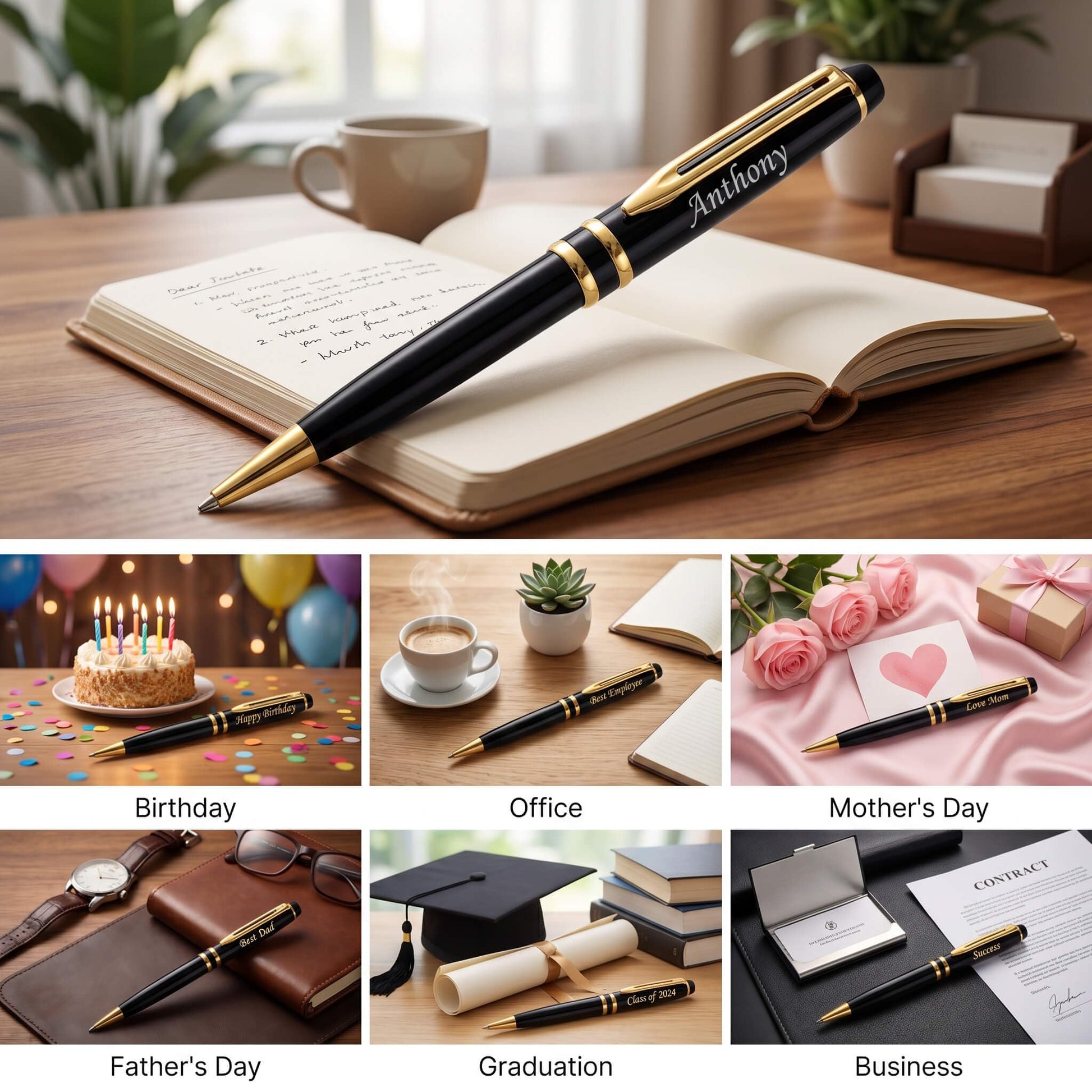 Personalized Promotion Pens - Engraved Your Message Name Company Team Name