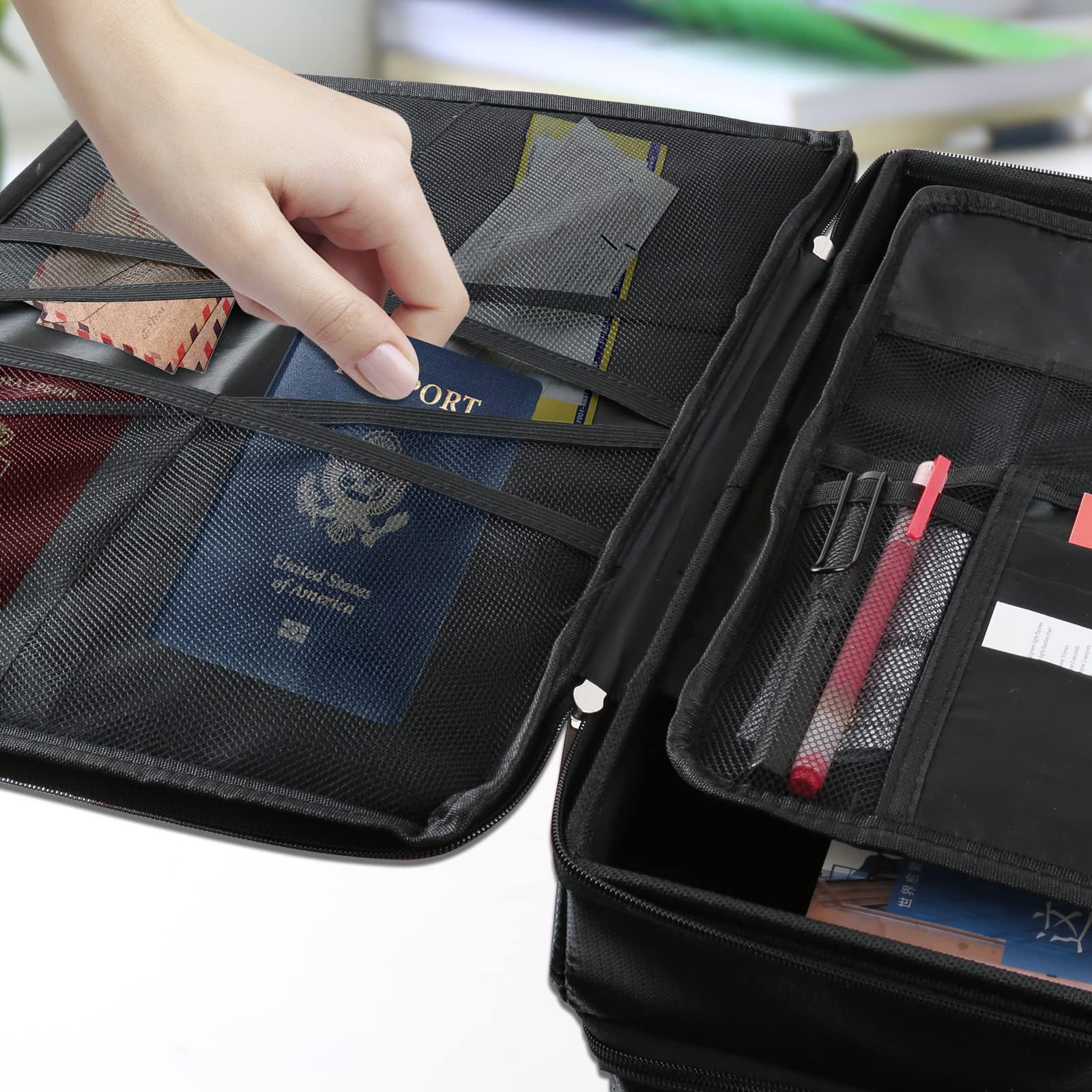 RHM 2 Layer Fireproof Document Box with Lock for Letter/Folder/Certificate