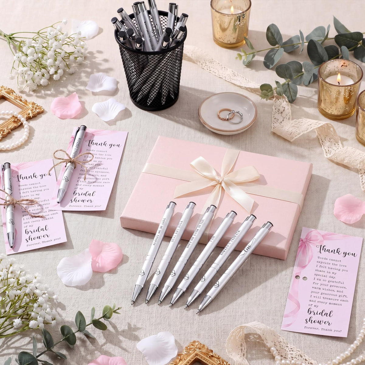 Chiisong 30 Sets Bridal Shower Favors for Guests, Pink Bow