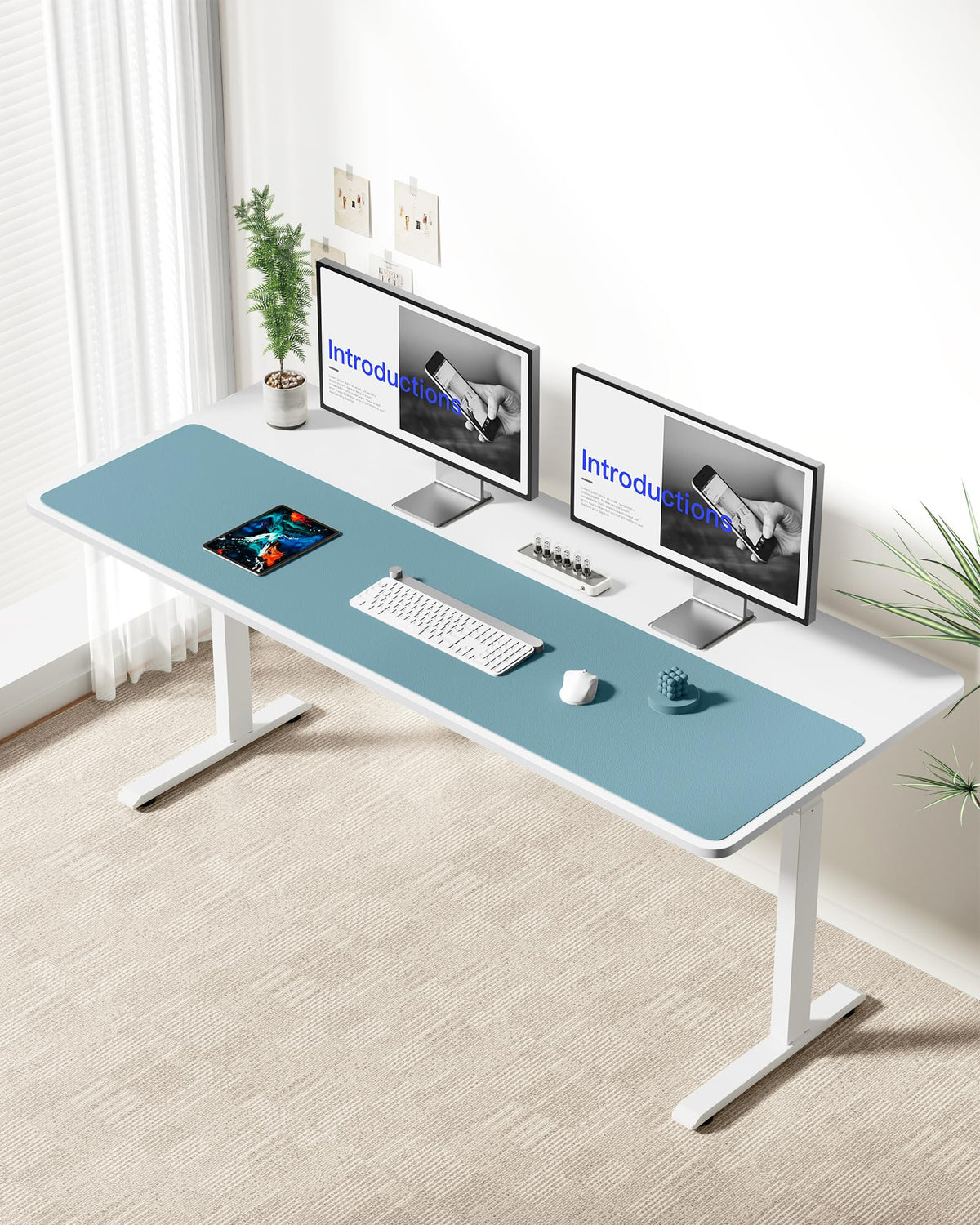 YSAGi Leather Desk Protector, Office Mat, Large Mouse Mat, Non-Slip PU Leather Blotter, Laptop Desk