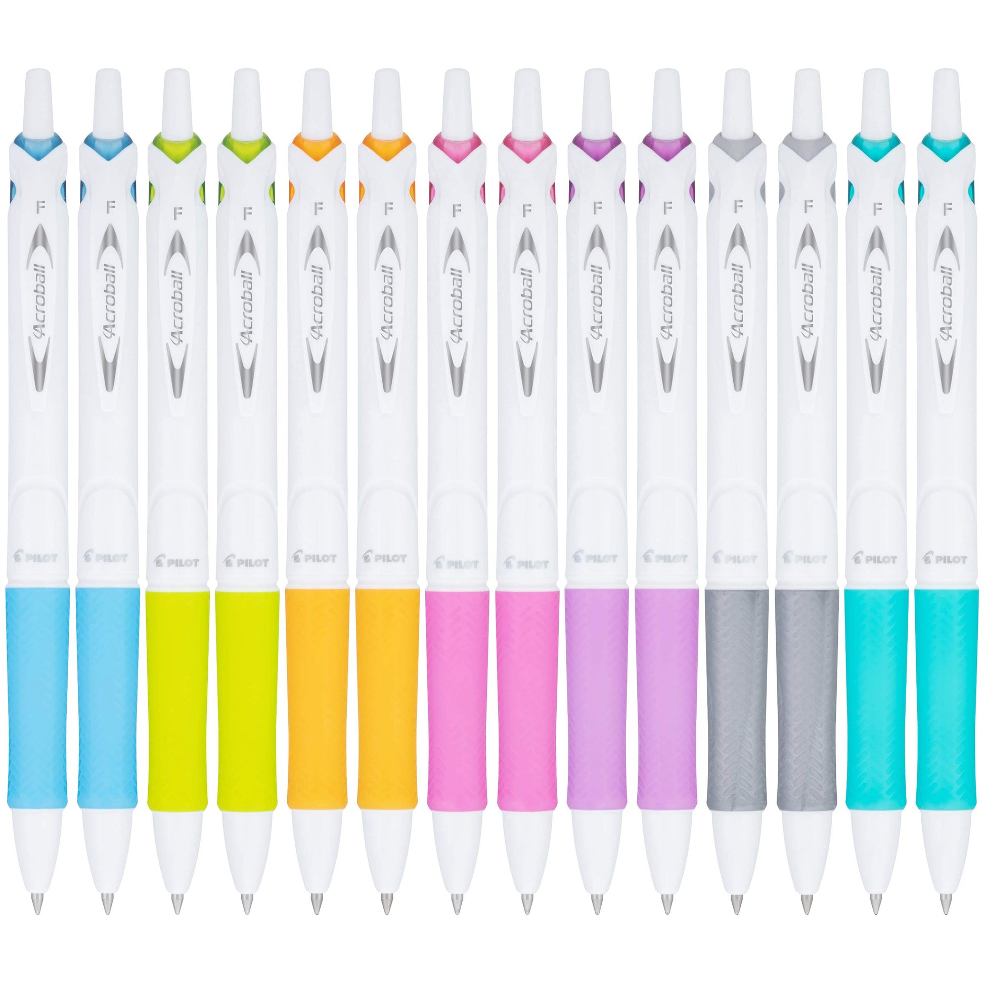 PILOT Acroball PureWhite Advanced Ink Ball Point Pens, 0.7mm, 14-Pack