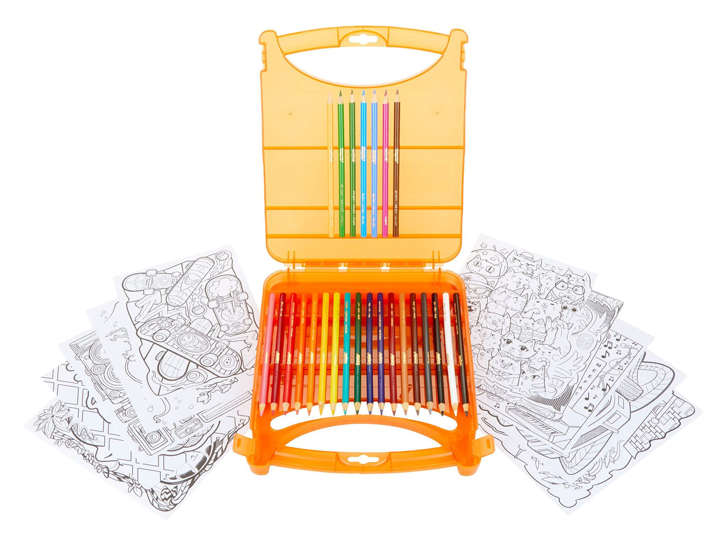 Crayola Colored Pencils Coloring Art Case with Coloring Pages, Gift For Kids, Ages 4, 5, 6, 7, 8