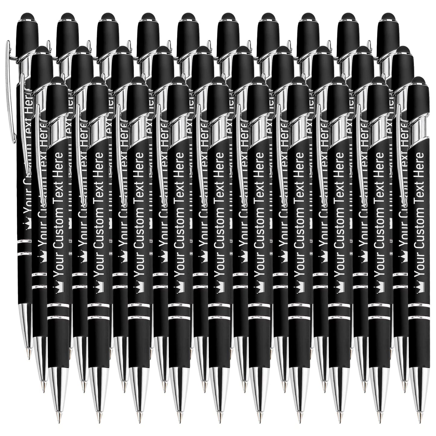 STREADVE Personalized Custom Pens with Name Engraved Logo Text Pen, Pack of 30 Customized Smooth