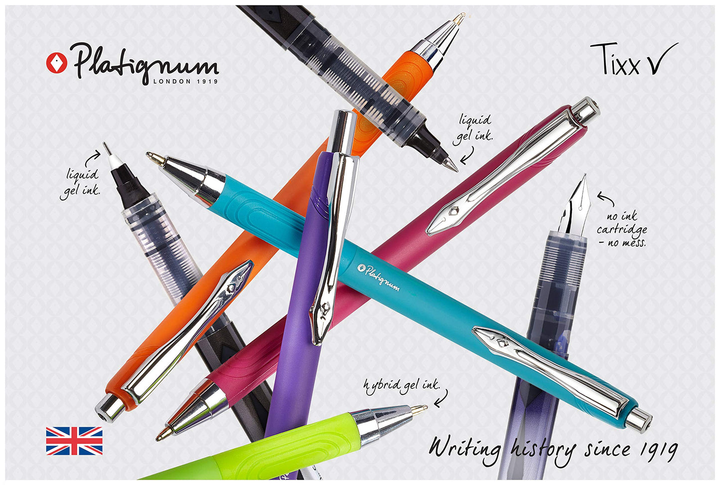 Platignum Tixx Black Fountain Pen [Pack of 1] 2000 Metre Writing Length [Ref: 50506]