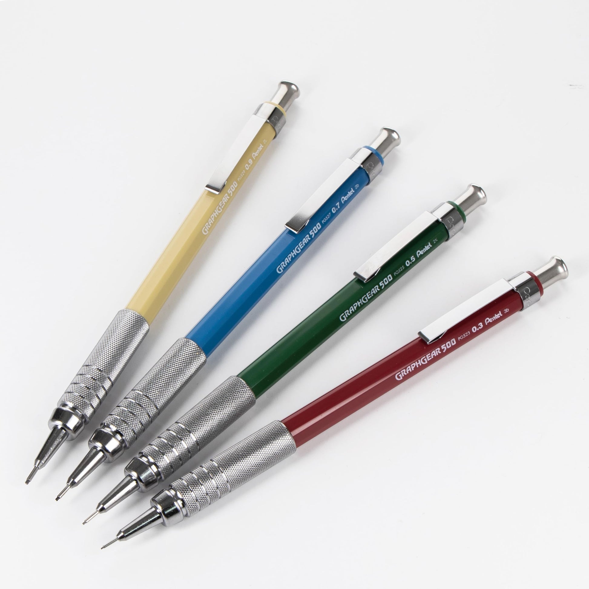 Pentel GraphGear 500 Limited Edition Mechanical Pencil, Classic Colors Box Set, 0.3, 0.5, 0.7