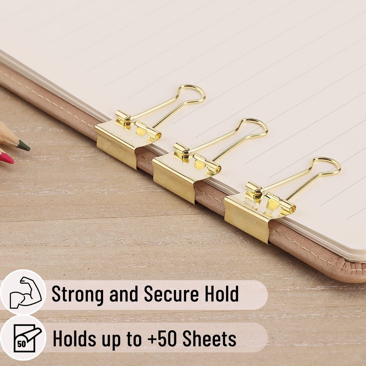 Mr. Pen- Small Binder Clips, 50 pcs, 0.75", Small Size