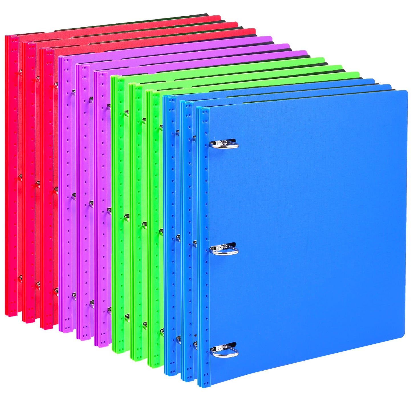 WOT I 12-Pack 1 Inch Telescoping 3 Ring Binder, Expandable Flexible Binder - Patented Design for
