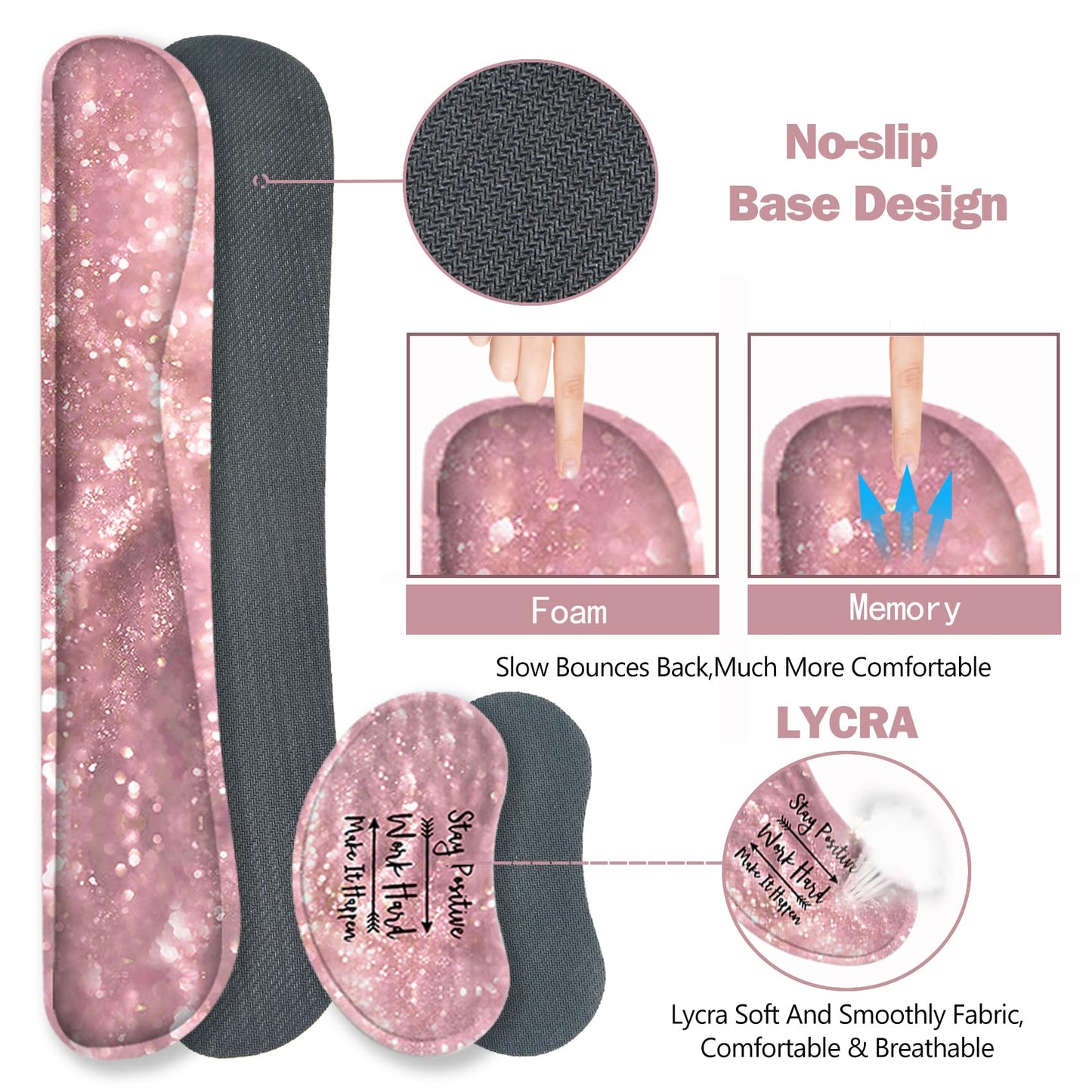 ToLuLu Extended Gaming Mouse Pad, Memory Foam Ergonomic Keyboard Mouse Wrist Rest Support Set