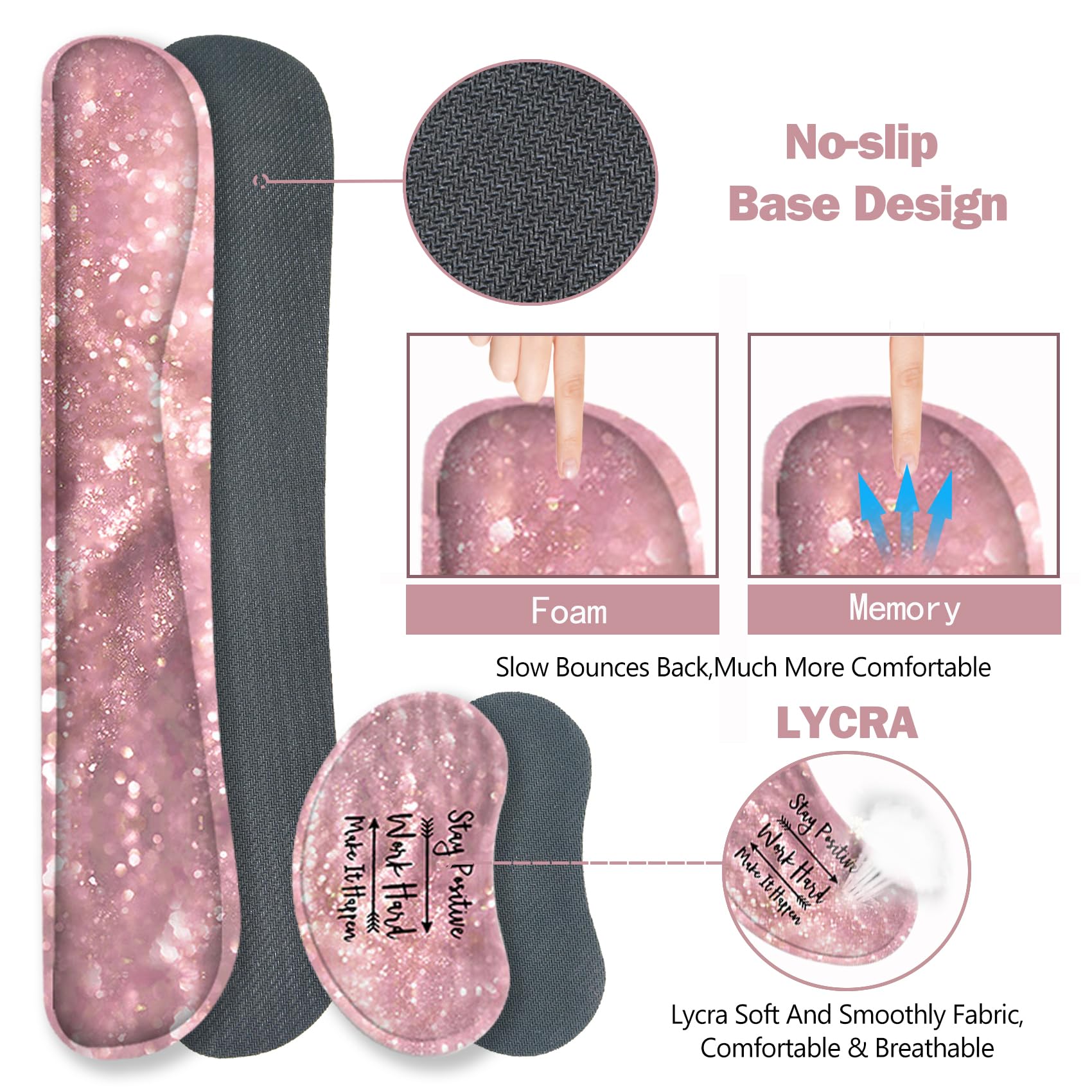 ToLuLu Extended Gaming Mouse Pad, Memory Foam Ergonomic Keyboard Mouse Wrist Rest Support Set