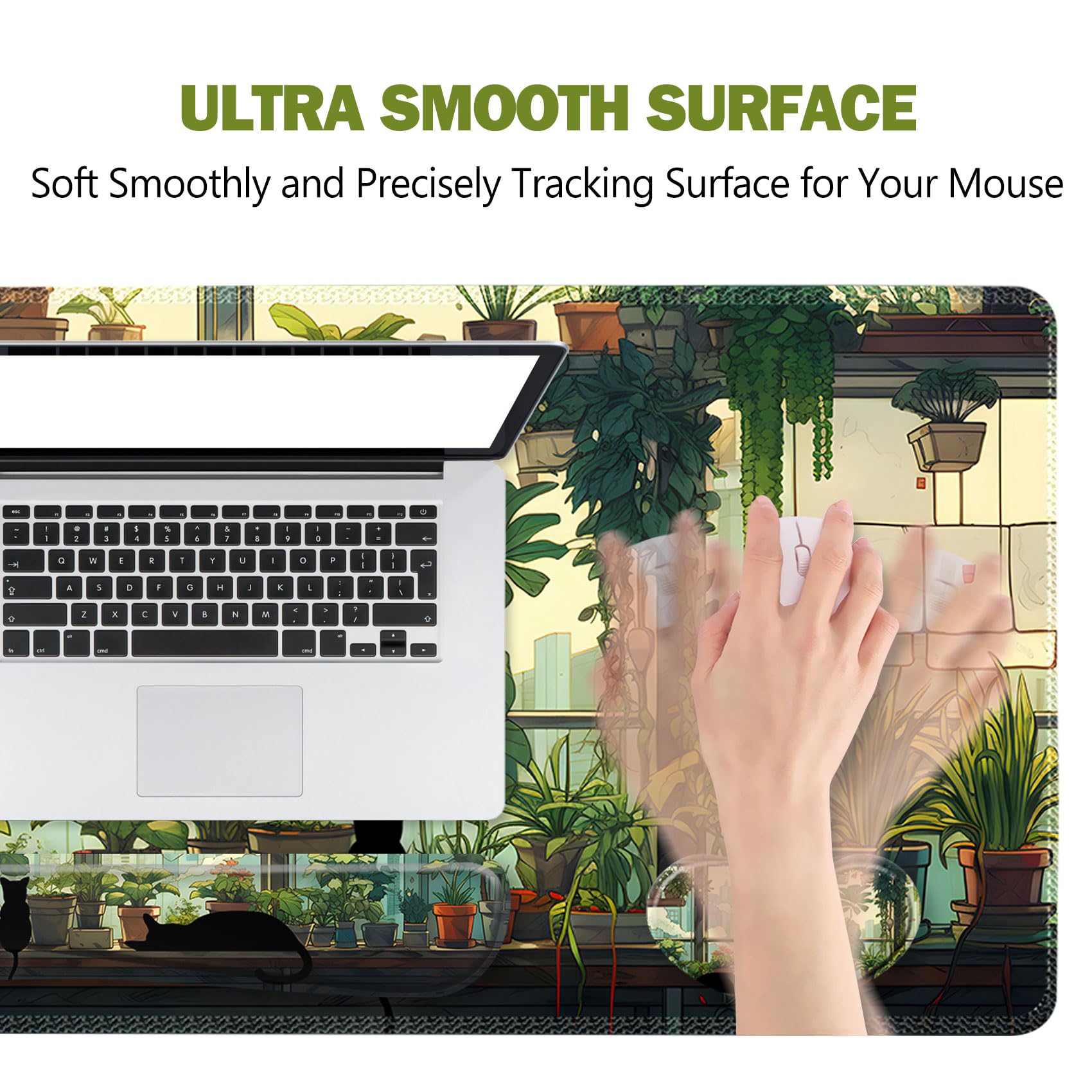 ToLuLu Extended Gaming Mouse Pad, Memory Foam Keyboard Mouse Wrist Rest Set