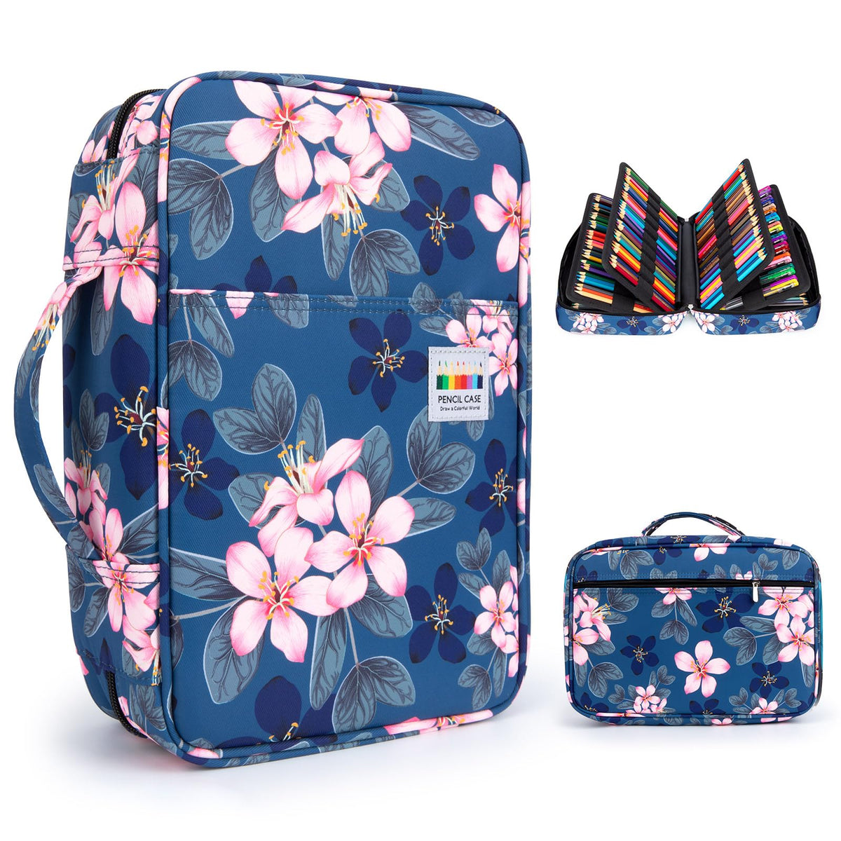 YOUSHARES 300 Slots Color Pencil Case - Pen Case Organizer with Handy Wrap & Zipper, Multilayer
