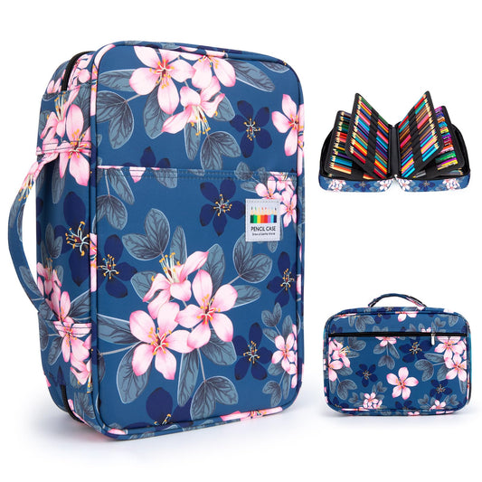 YOUSHARES 300 Slots Color Pencil Case - Pen Case Organizer with Handy Wrap & Zipper, Multilayer