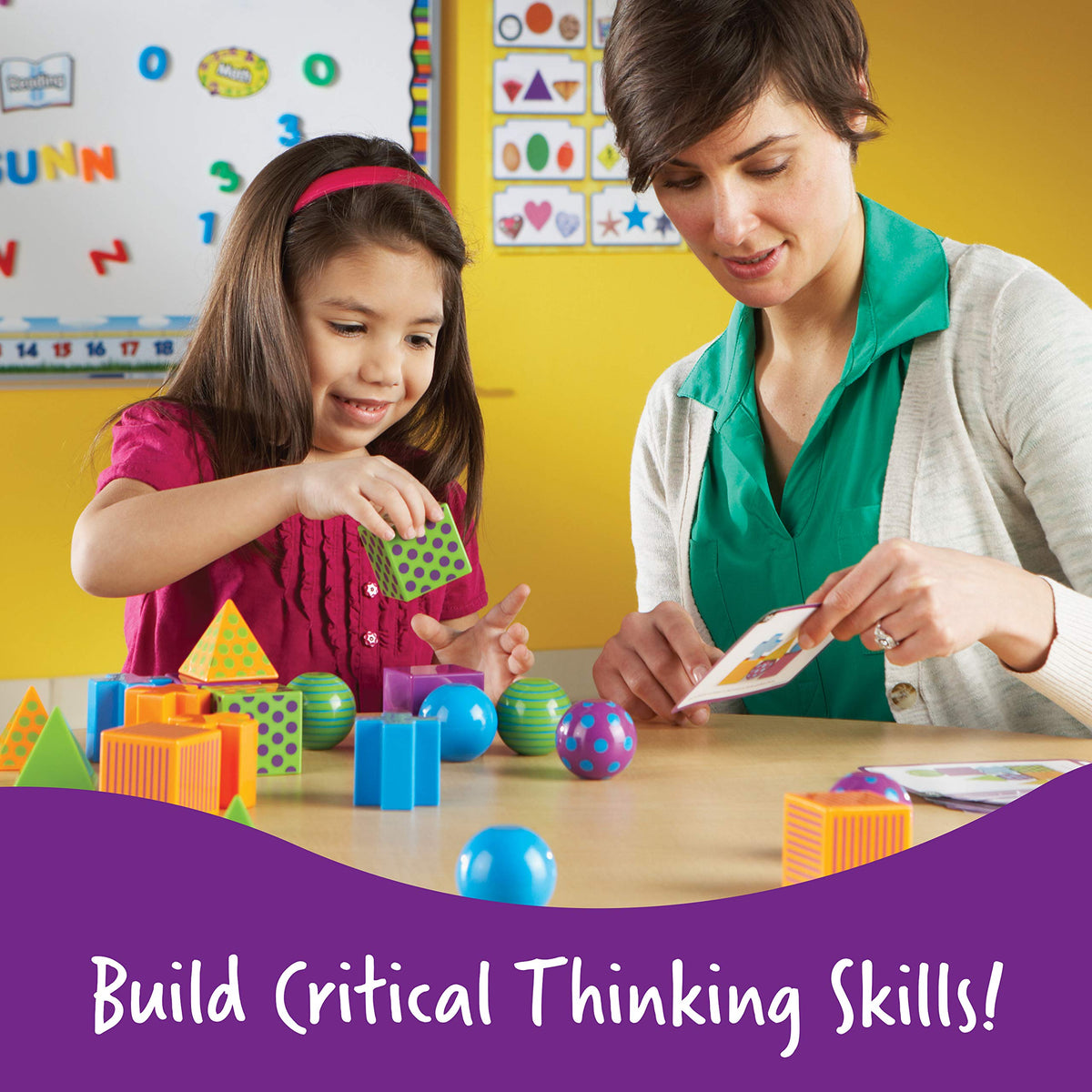 Learning Resources Mental Blox Critical Thinking Game, Homeschool, 20 Blocks, 40 Activity Cards