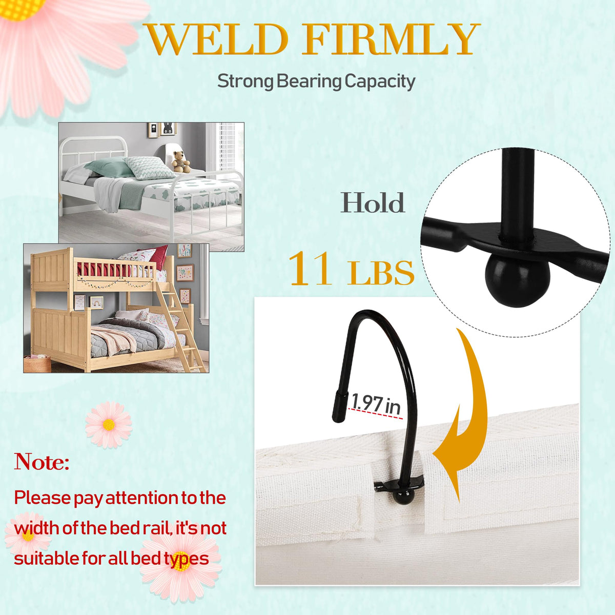 Ozzptuu Bedside Caddy Bedside Storage Bag for Headboards/Bunk Bed