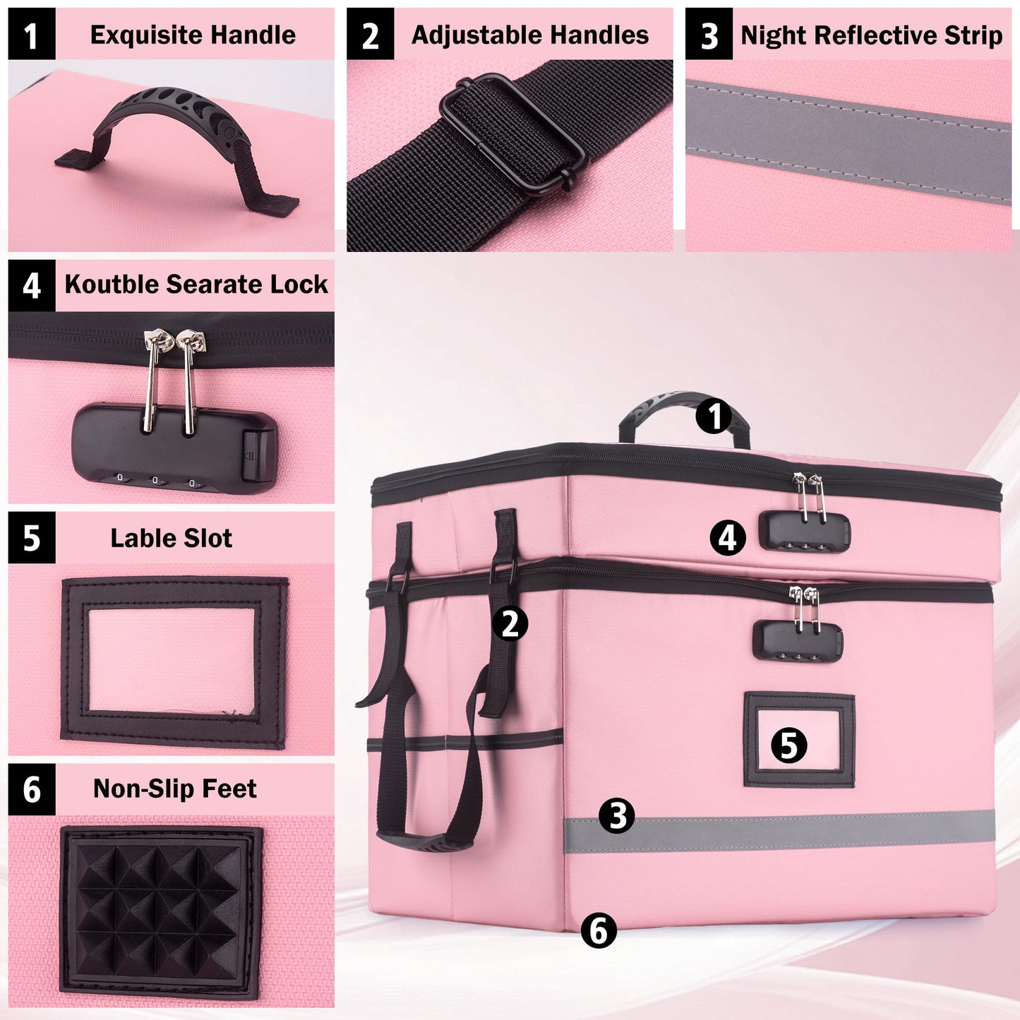 EXLIFBAG Fireproof File Organizer with Lock, 2 Layer