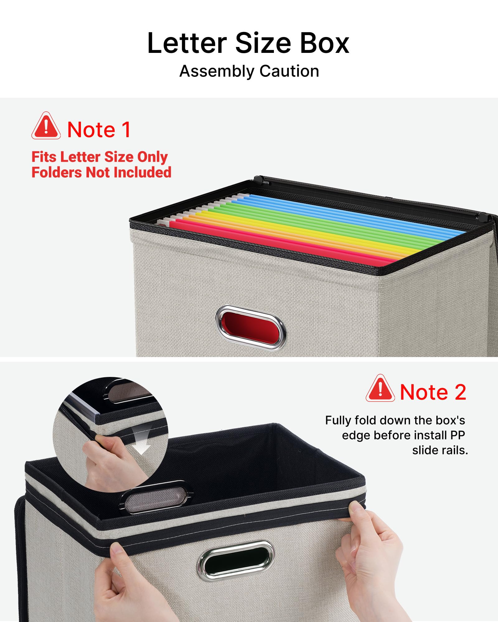 Oterri File Box Small 1-Pack Mesh Pockets Hanging Organizer for Letter-Size
