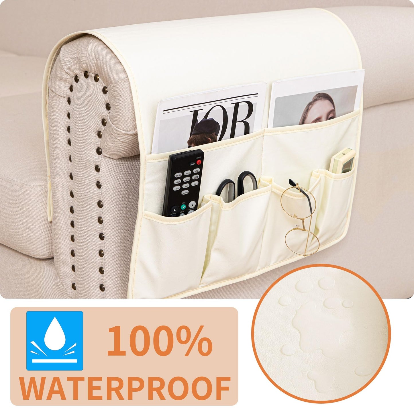 HAOMAIJIA Sofa Armrest Organizer, Remote Control Holder for Recliner Couch