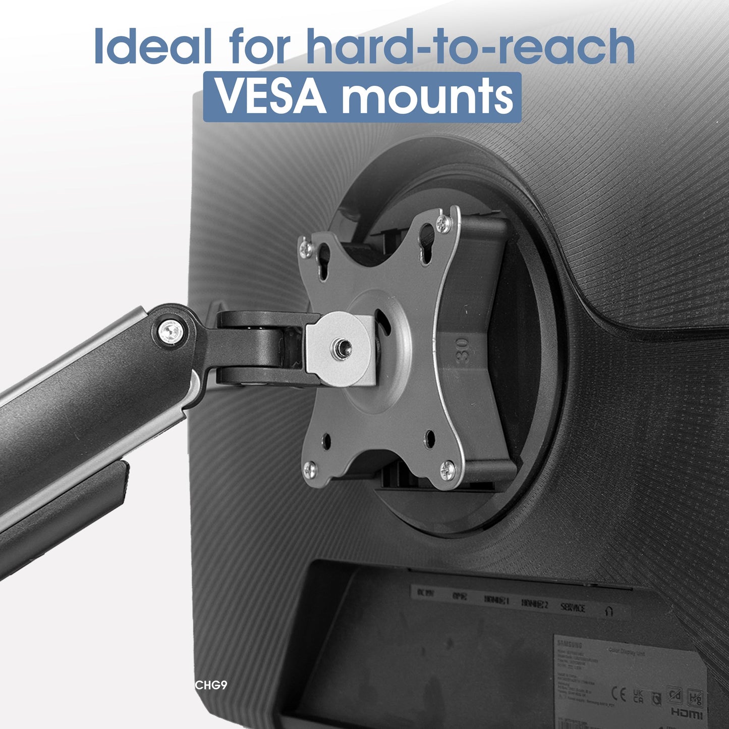 3IDEE Universal VESA Spacer - 30mm Distance - Monitor Mount Adapter 75x75 mm - Compatible with Many