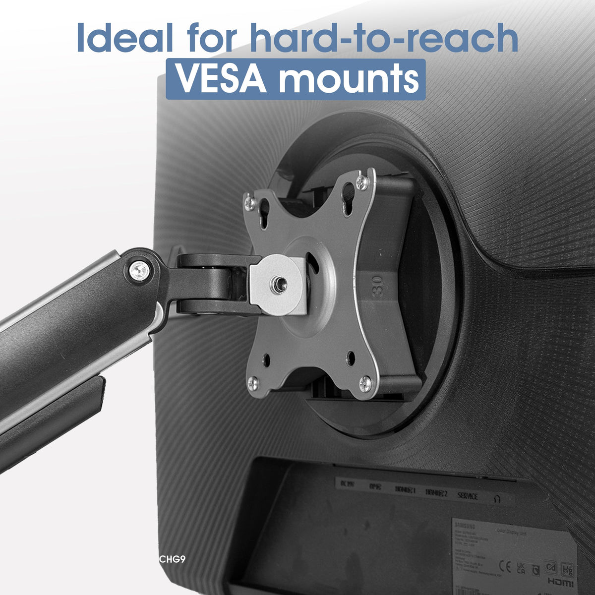 3IDEE Universal VESA Spacer - 30mm Distance - Monitor Mount Adapter 75x75 mm - Compatible with Many