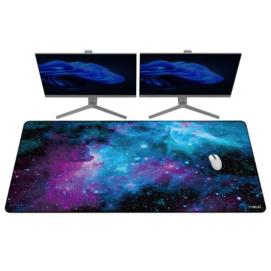 Mydours 59" x 28" Gaming Mouse Pad, XXXL Full Desk Pad (Purle Universe)