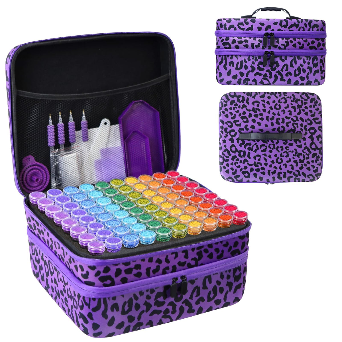 CAIOVSE Diamond Painting Storage Containers 240 Slots Diamond Art Case