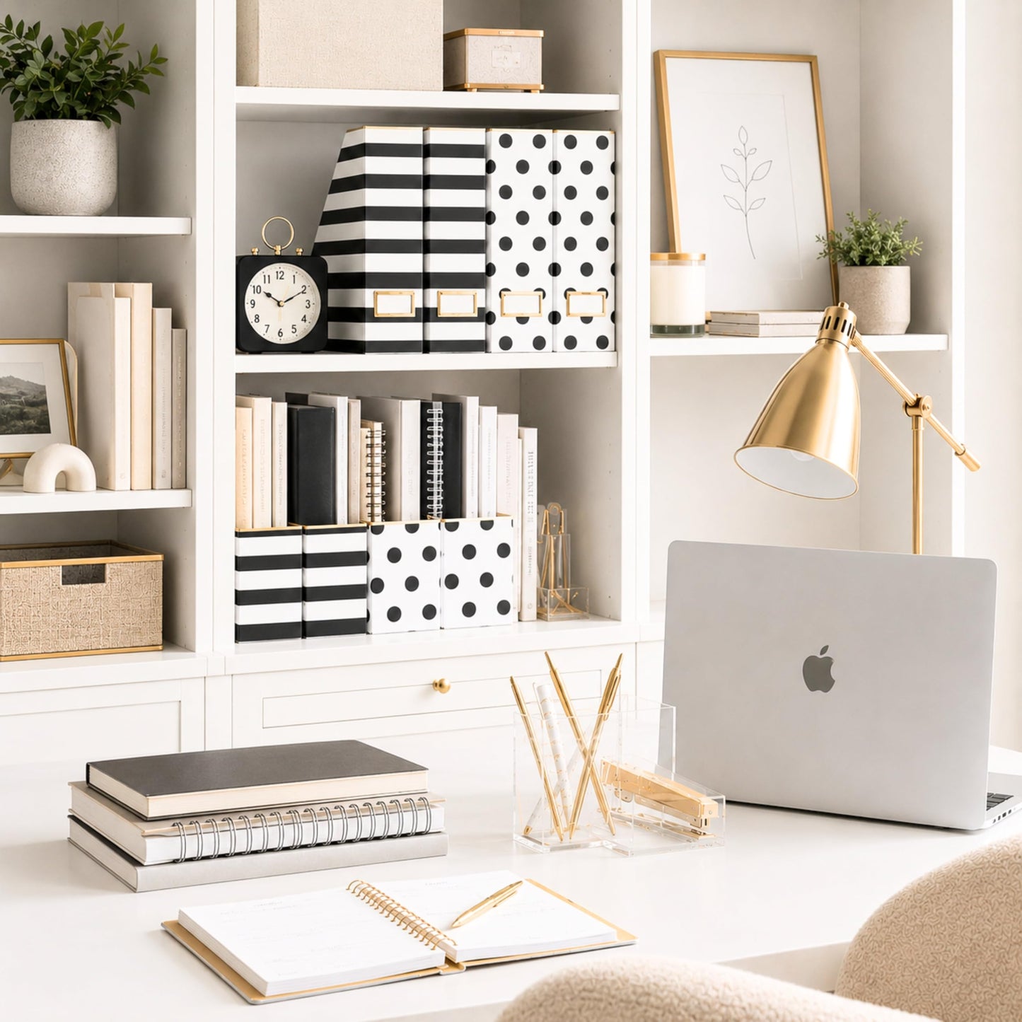 BLU MONACO | Cardboard Magazine File Holder Set of 4 | Vertical Magazine File Holder for Desk and