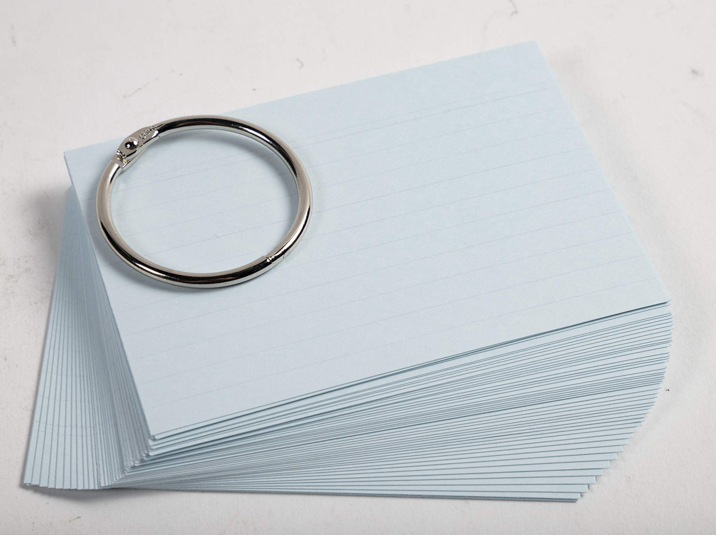 Exacompta - Ref 10330E - Bristol Revision Flashcards with Ring (Pack of 50 Cards) - A7 (77 x 105mm)