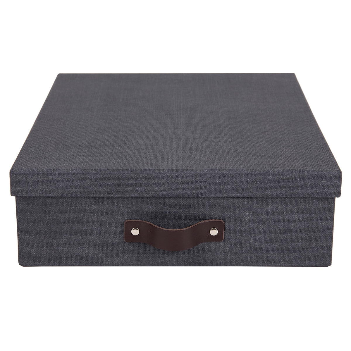 Bigso Oskar Canvas Fiberboard Document Letter Box for Important Paperwork A4 or Letter Size