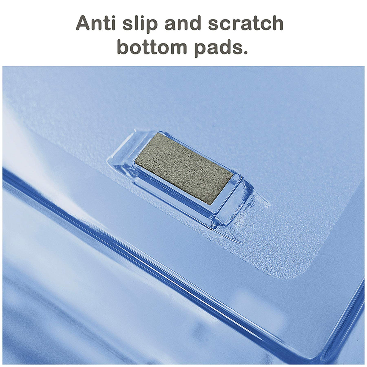 Acrimet Facility 4 Tier Letter Tray Side Load Plastic Desktop File Organizer (Clear Blue Color)