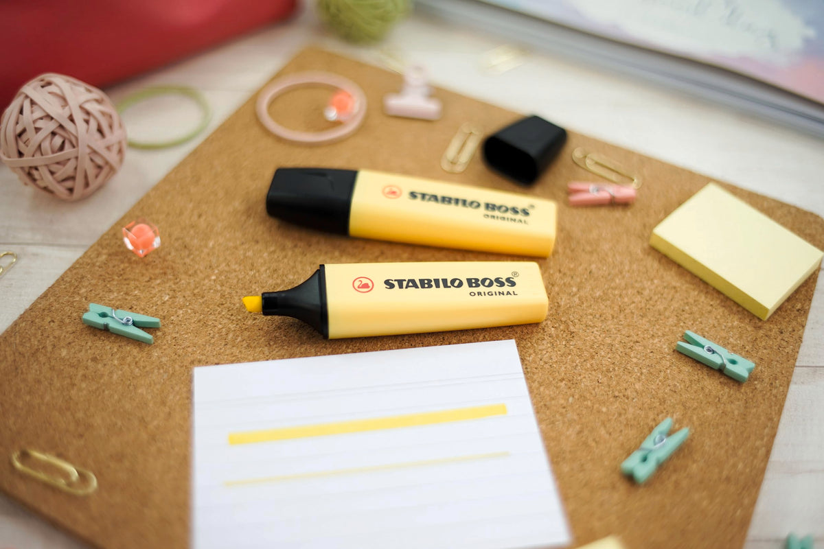 Highlighter - STABILO BOSS ORIGINAL Pastel - Pack of 10 - Milky Yellow