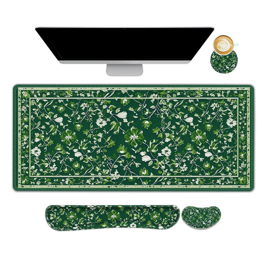 DINKY Keyboard Mouse Pad Set, Extended Gaming Mouse Pad and Keyboard Wrist Rest Support, Memory