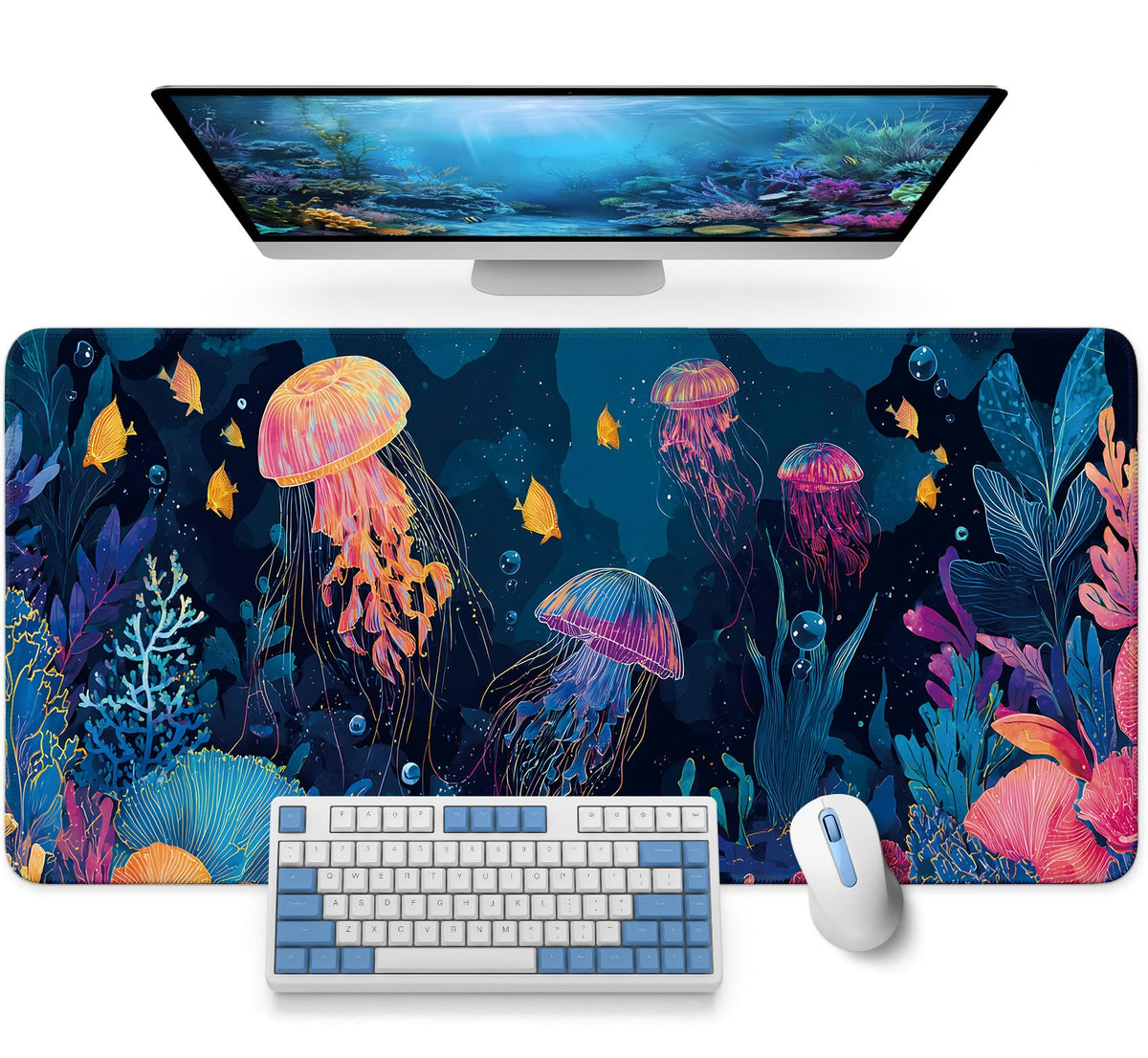 ZapDesk Large Desk Mat, Extended Mouse Pad for Desktop, 31.5" x 11.8"