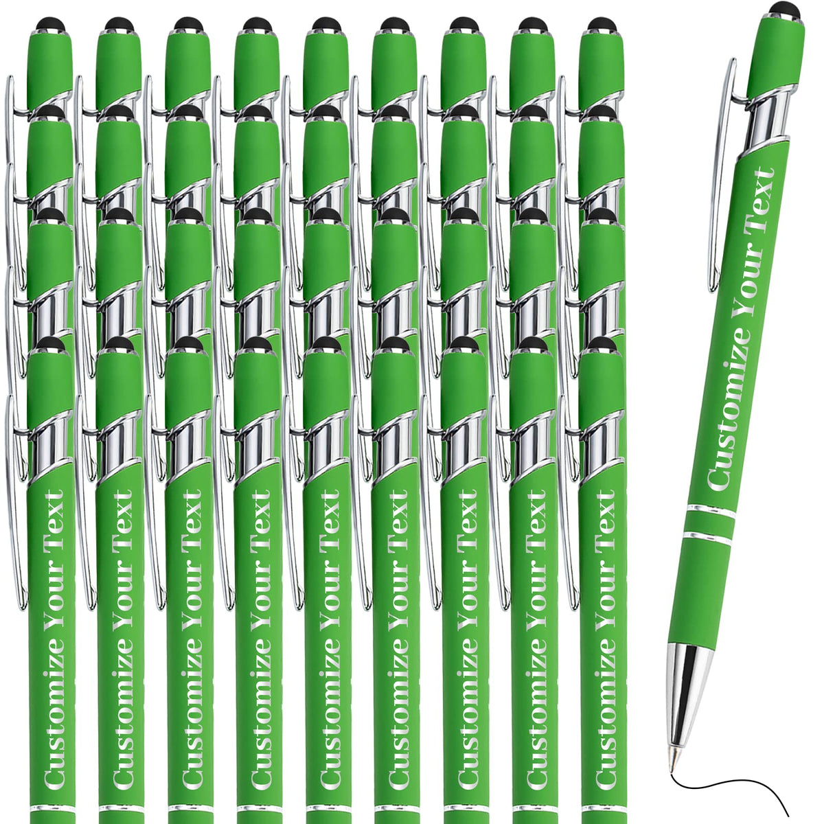 Fadace Up to 500 Pcs Personalized Pens Bulk Custom Customized Pen with Stylus Free Engraving