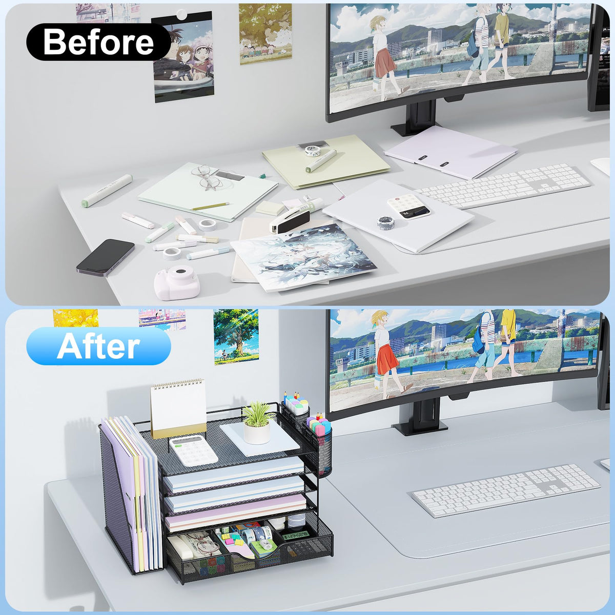 gianotter 5-Tier Desk Organizer with Drawers and File Holders