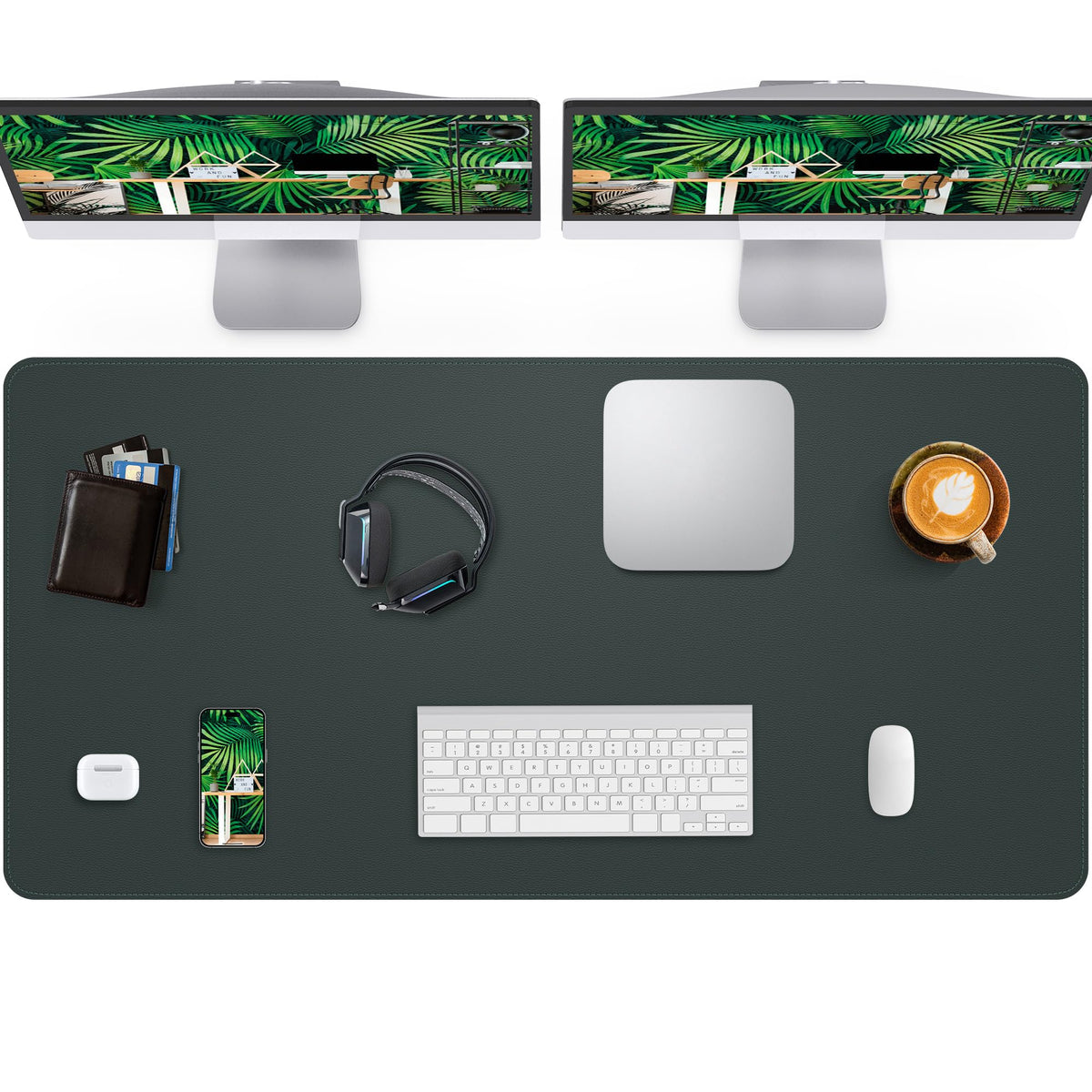 CEBOWA Large Desk Pad Mat - Waterproof Mouse Pad & Desk Protector, Non-Slip XL PU Leather Gaming