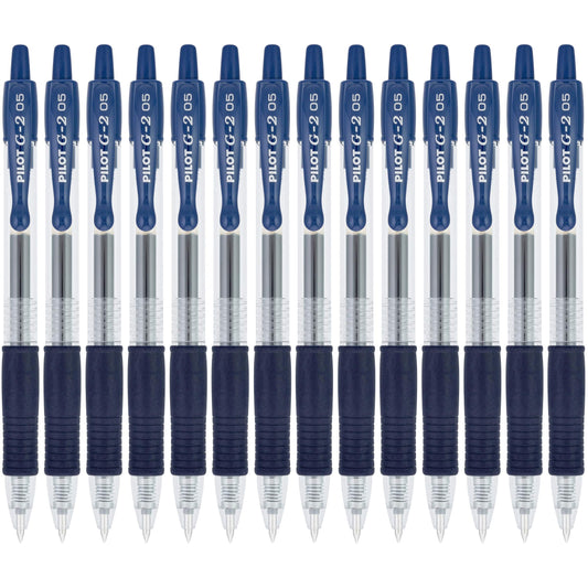 Pilot, G2 Premium Gel Roller Pens, Extra Fine Point 0.5 mm, Pack of 14, Navy