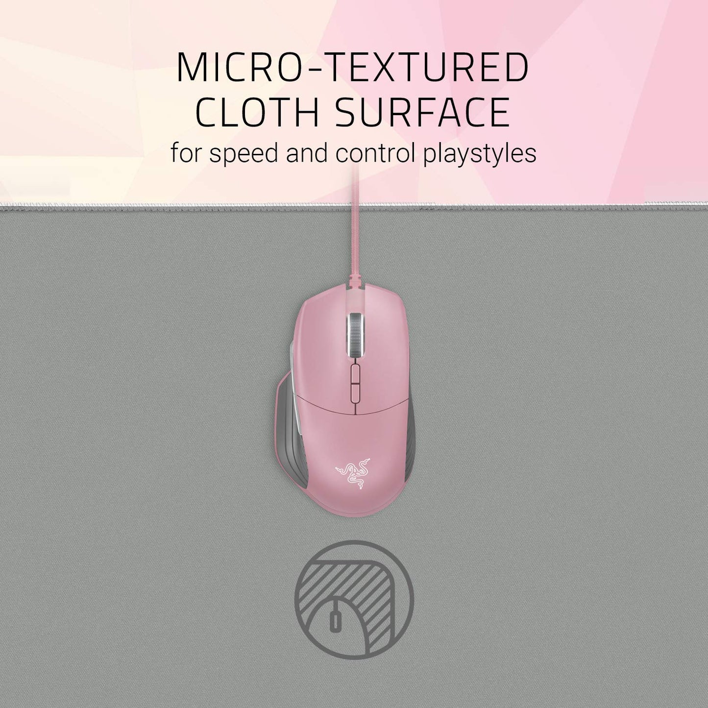 Razer Goliathus Extended Chroma Gaming Mousepad, Quartz Pink